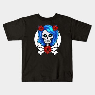 Girl Skull and Crossbones Kids T-Shirt